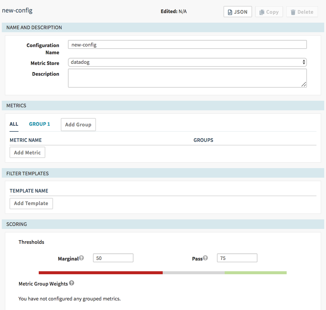 Canary Config Form